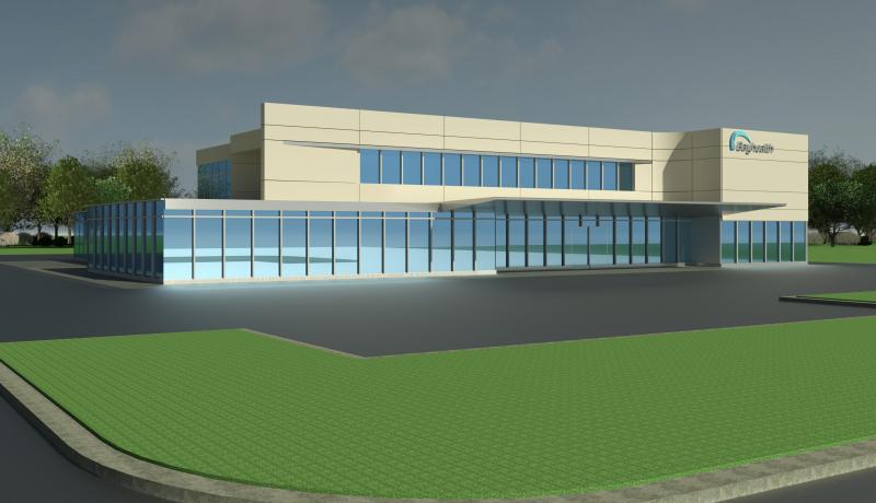 This is an artist’s rendition of the proposed Bayhealth medical facility planned for land at the intersection of Route 9 and Hudson Road near Harbeson.